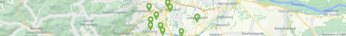 Kartenansicht für Apotheken-Notdienste in der Nähe von Vösendorf (Mödling, Niederösterreich)